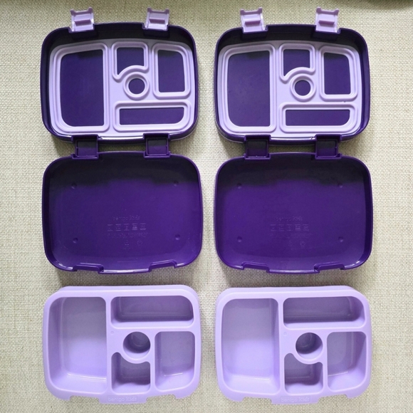 Set of 2 Bentgo Kids Lunch Boxes Durable/Leak-Proof 5 Compartment Purple Unicorn - Picture 3 of 7